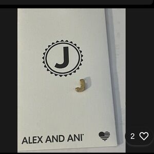 Alex and Ani gold plate slider charm “J”.